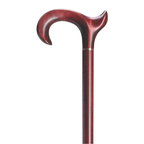 Tall Anatomical Derby Cane Burgundy-Left and Right Hand
