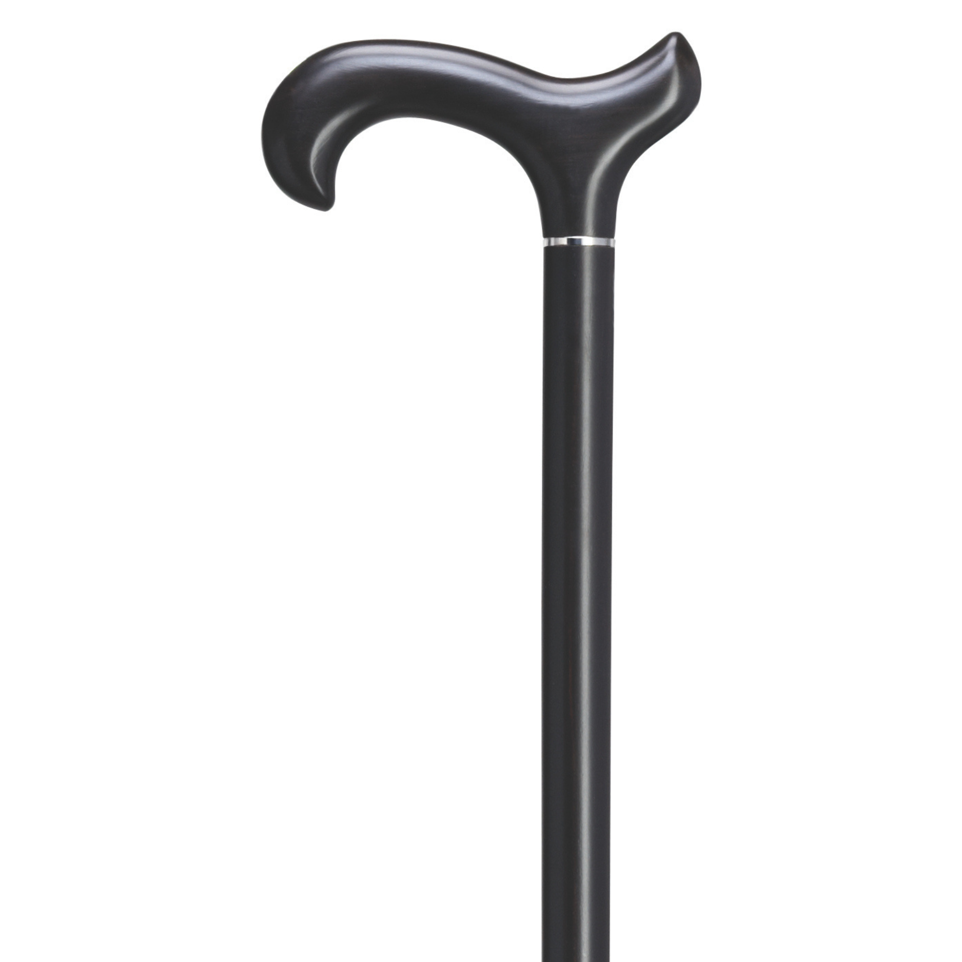 Elegant Ebony Derby Walking Cane