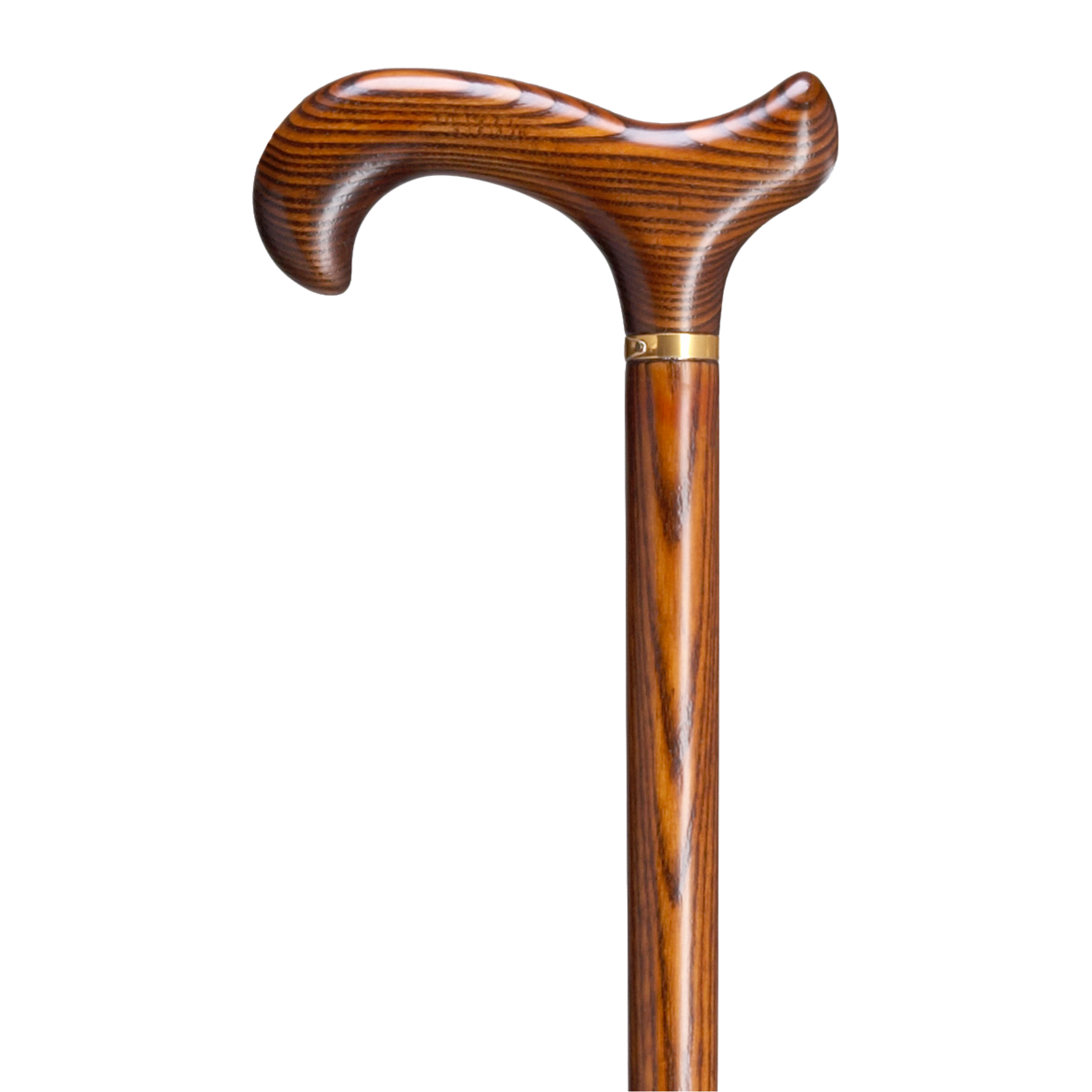 Zebra Stripe Ash Wood Derby Cane