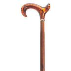 Amber Acrylic Anatomic Derby Cane- Left & Right Hand