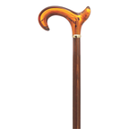 Amber Acrylic Anatomic Derby Cane- Left & Right Hand
