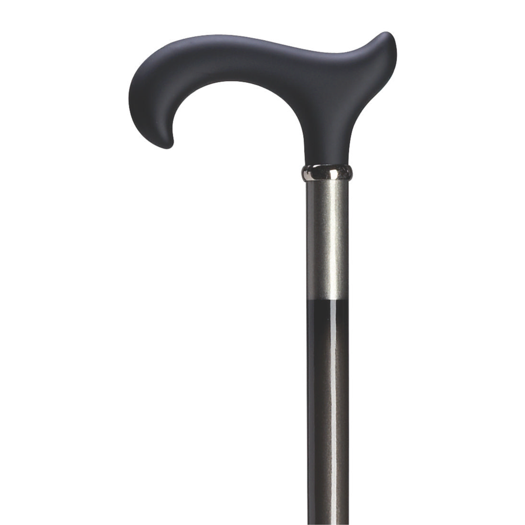 Derby Cane Silver Black - Soft Touch