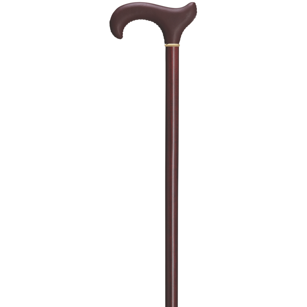 Hand Stitched Leather Derby Cane- Three Colors Available