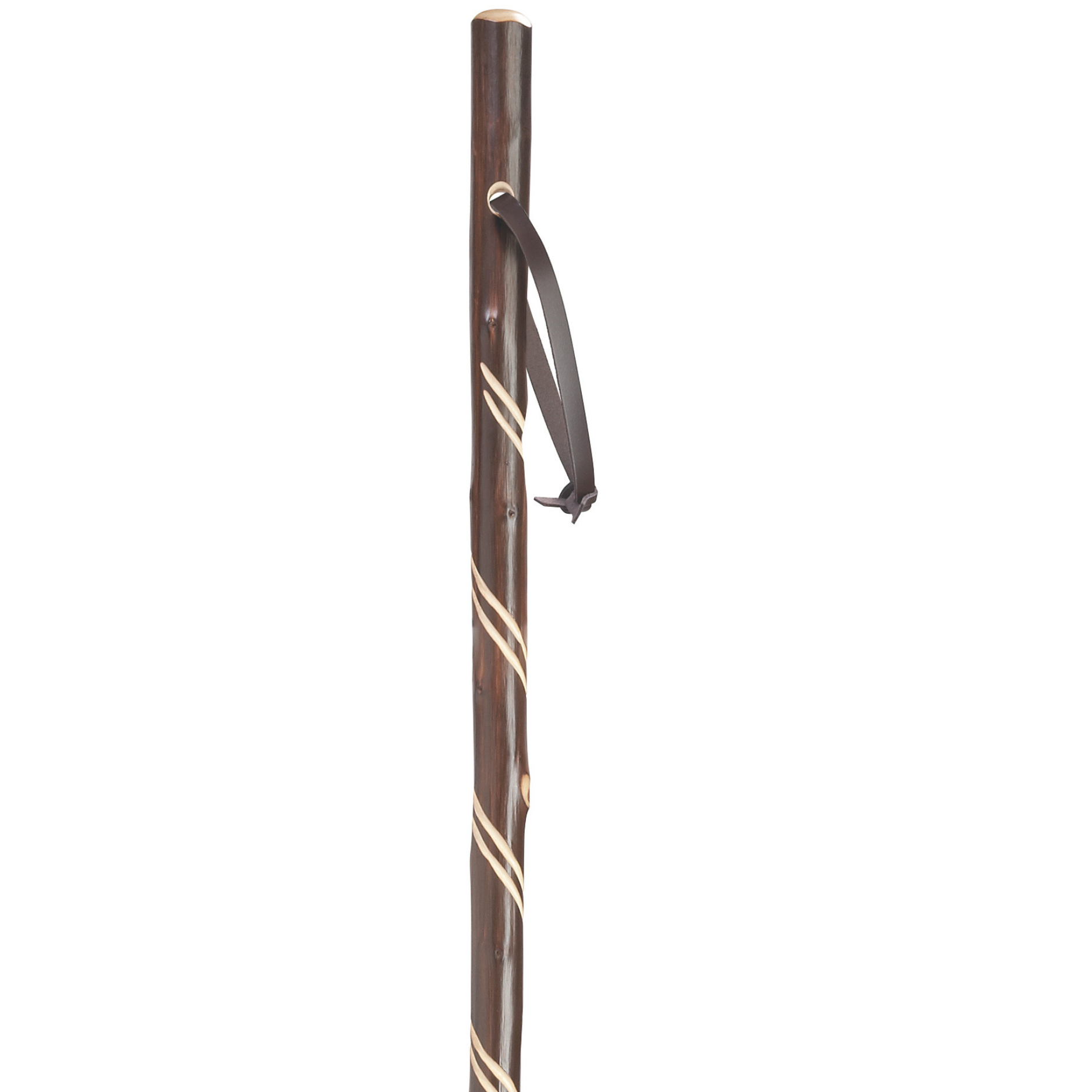 Hiking Staff with Double Spiral  - Harvy Canes