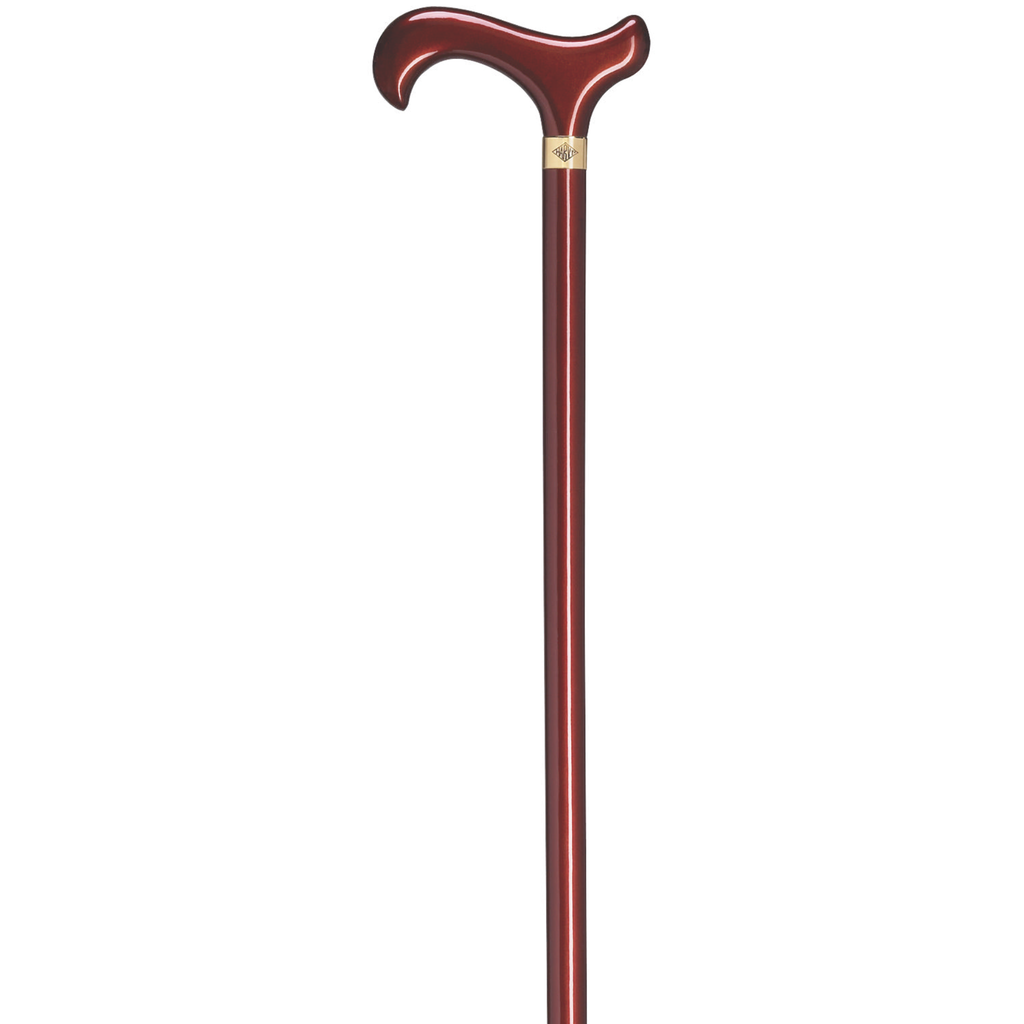 Ruby Red Metallic Derby Cane-Harvy Canes