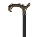 Black Chrome Derby Walking Cane - Harvy Canes