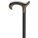 Black Chrome Derby Walking Cane - Harvy Canes
