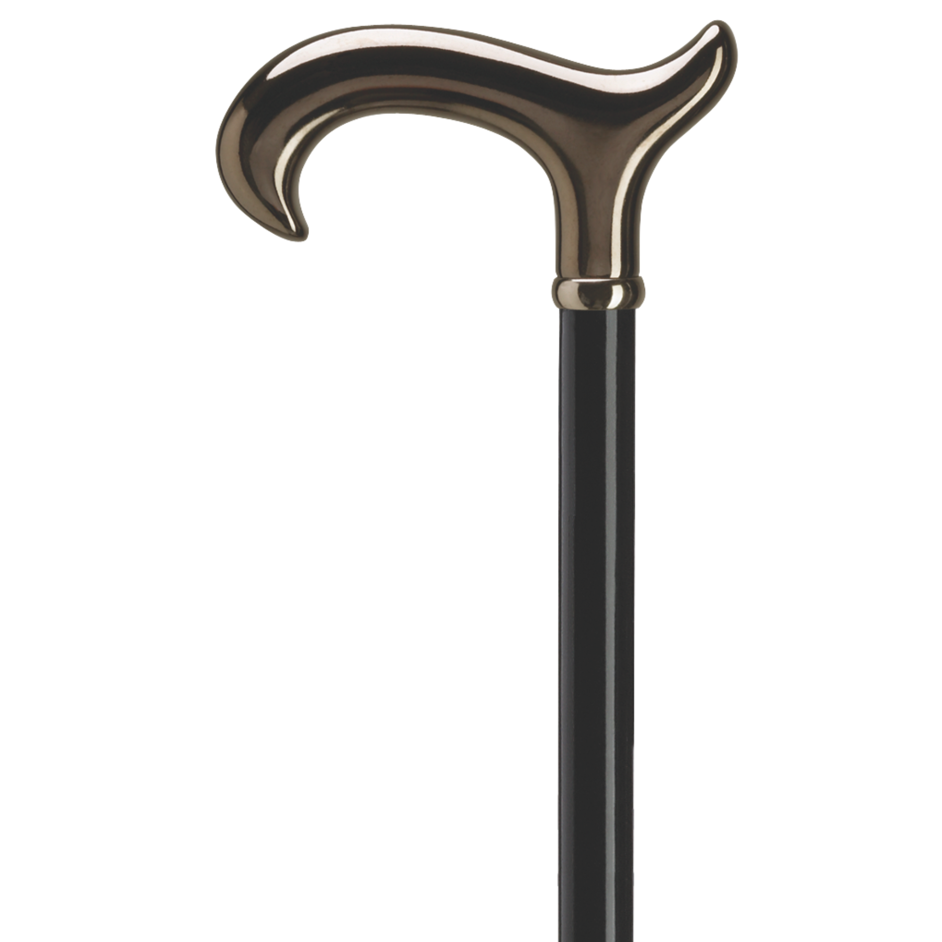 Black Chrome Derby Walking Cane - Harvy Canes