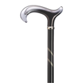 Petite Grey Acrylic Derby Cane with Hardwood Shaft - 36 German Craftsmanship