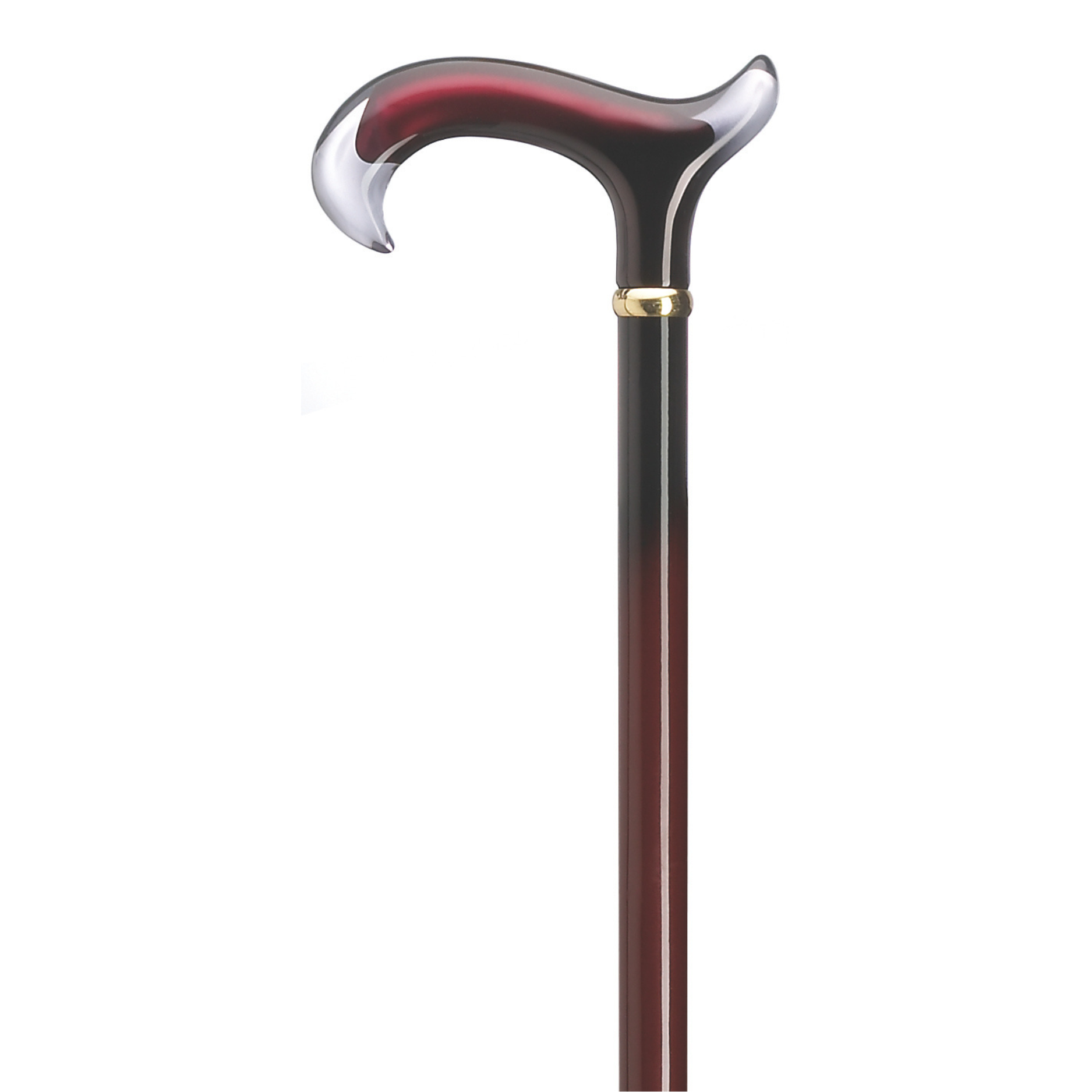 Burgundy Splash Derby Cane - Harvy Canes