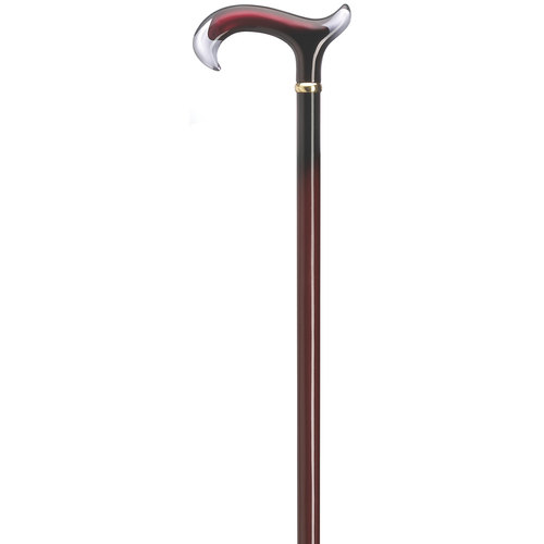Burgundy Splash Derby Cane - Harvy Canes