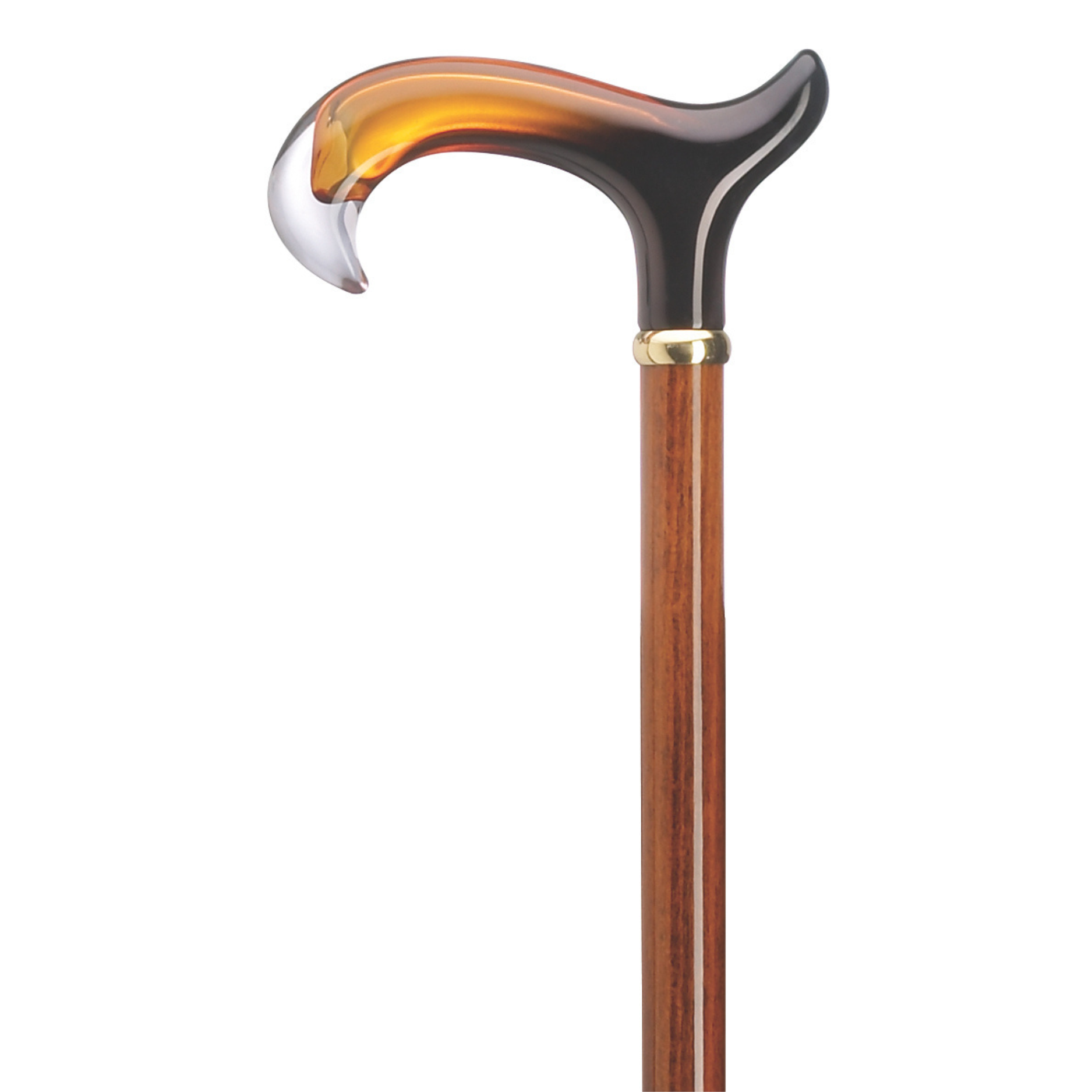Amber Acrylic Derby Handle Cane 