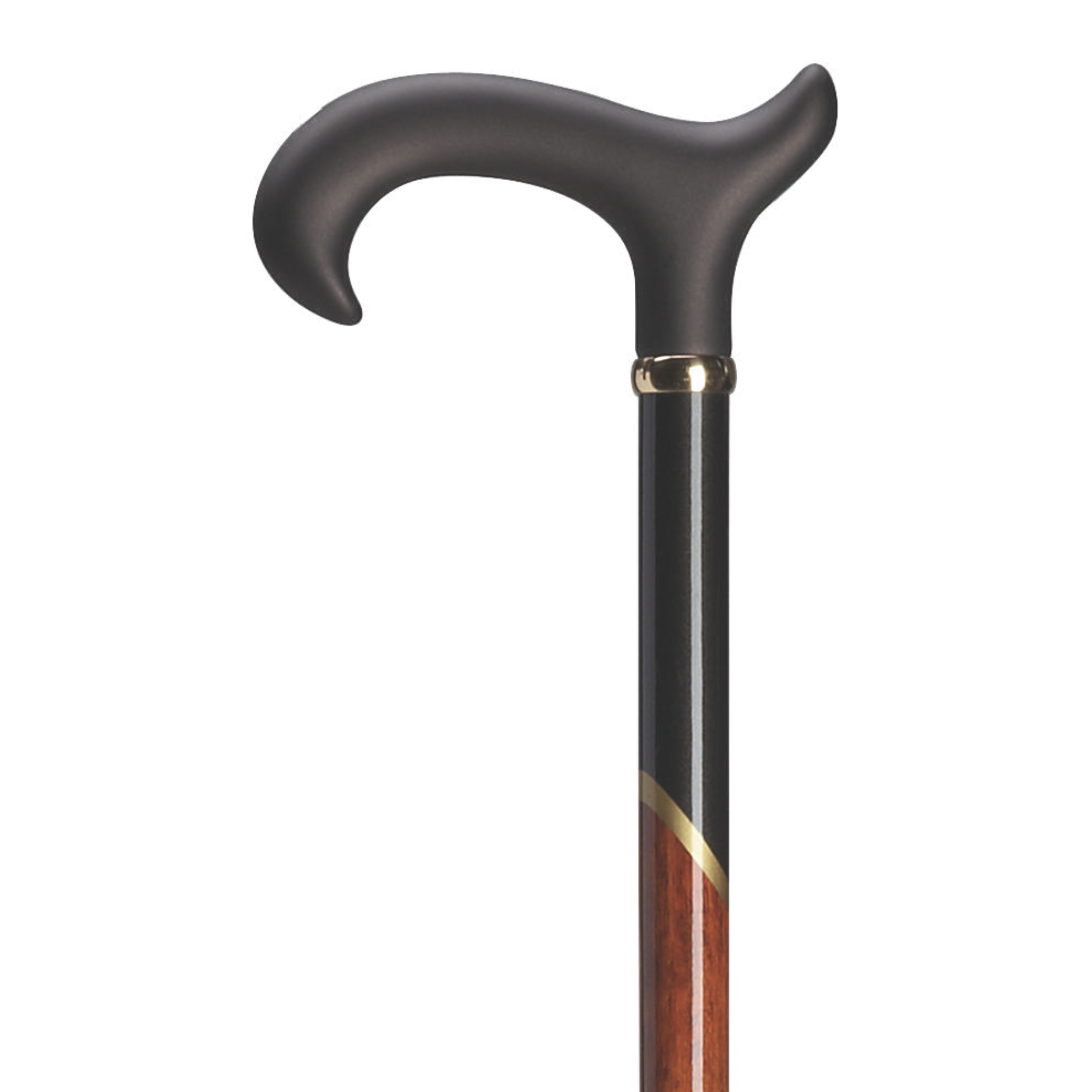 Soft Touch Brown Derby Cane -  Petite