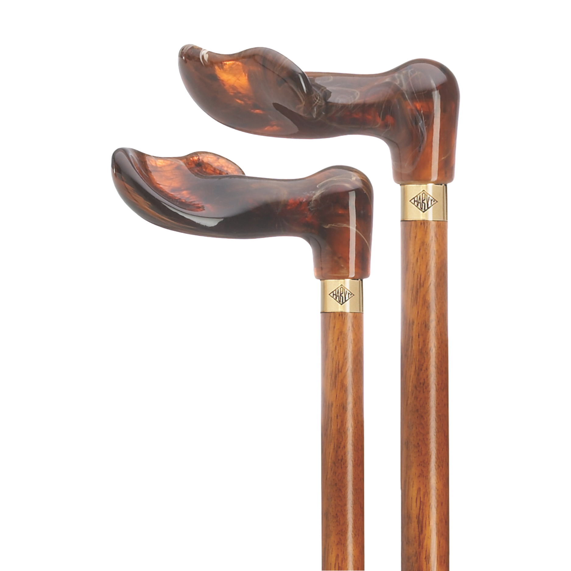 Amber Acrylic Palm Grip Cane