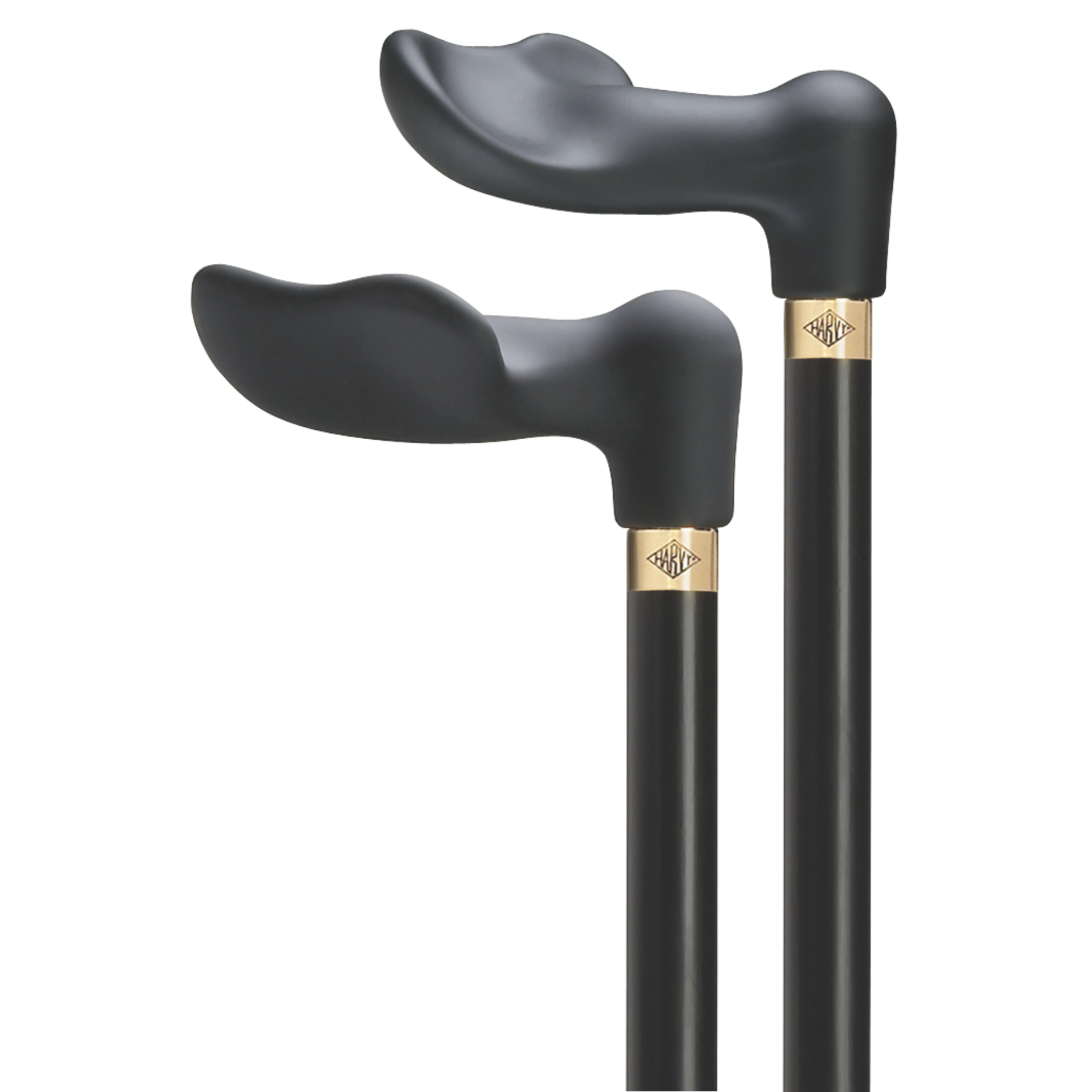Palm Grip Cane Soft Touch-Black