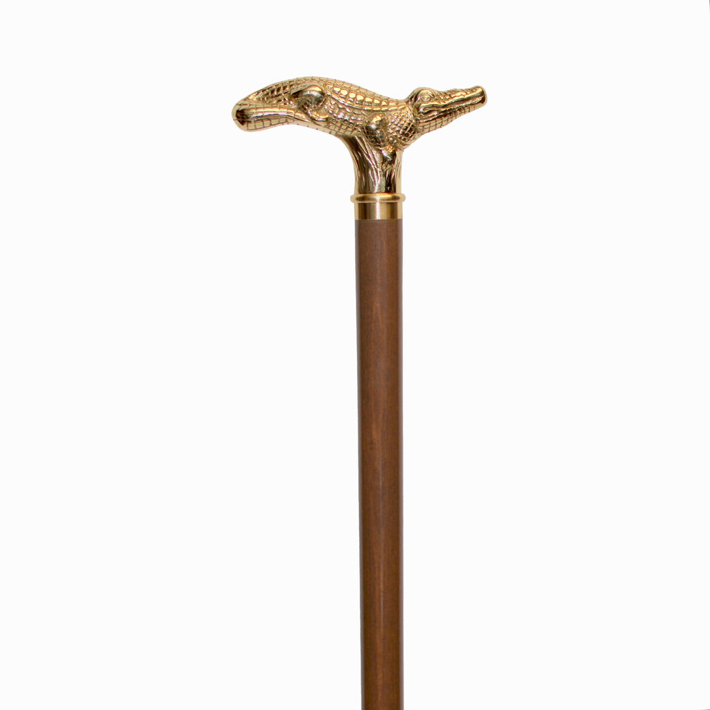Alligator Brass Derby Cane