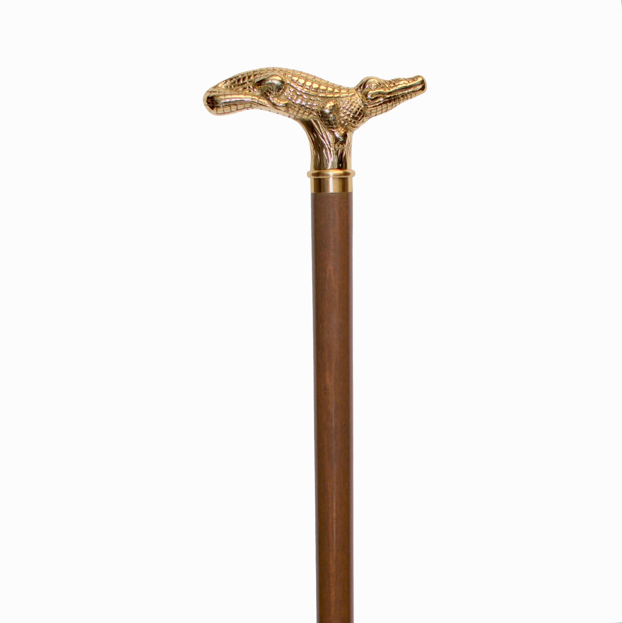 Alligator Brass Derby Cane