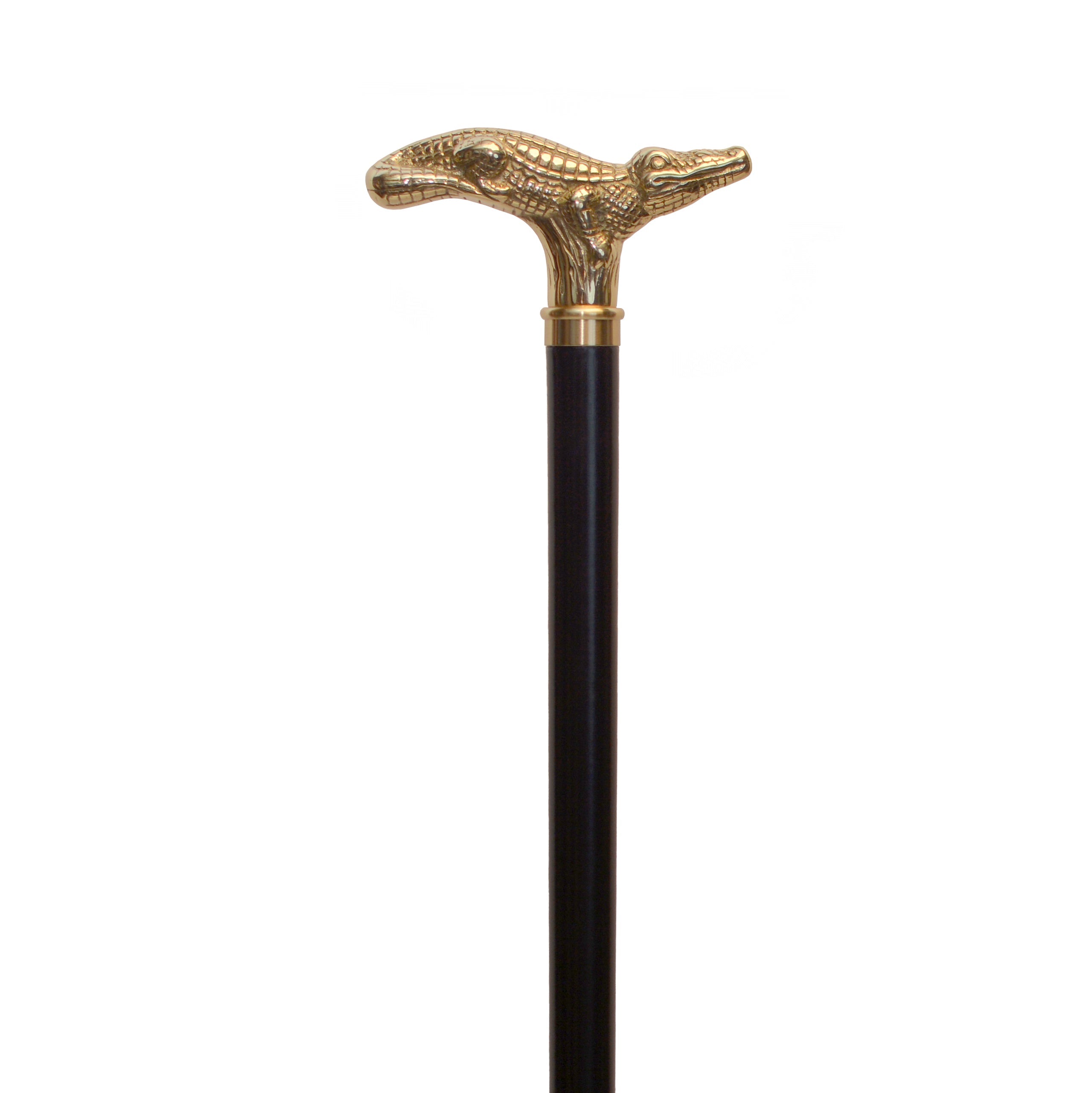 Alligator Brass Derby Cane