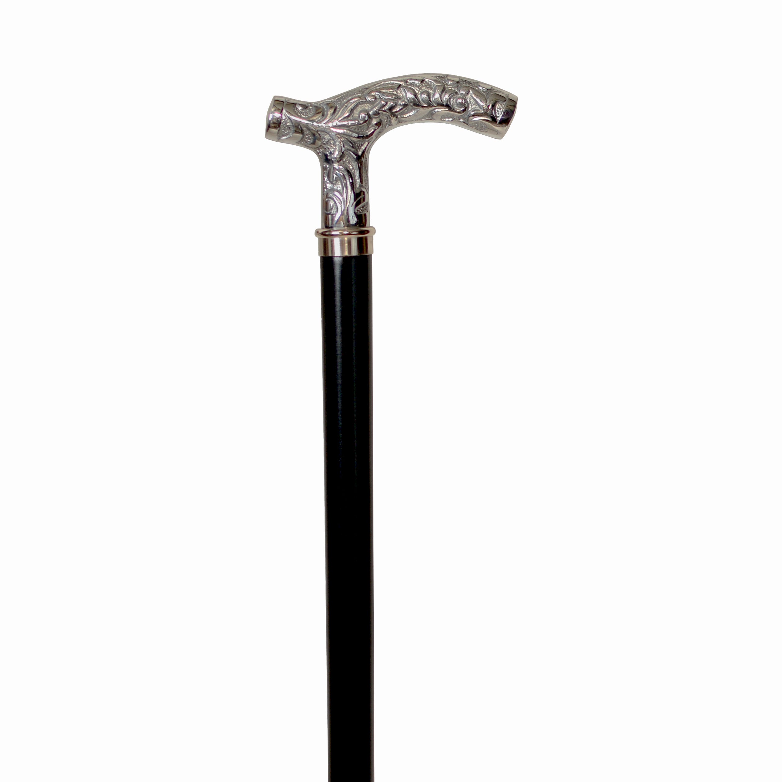 Chrome Fritz Brass Handle Cane