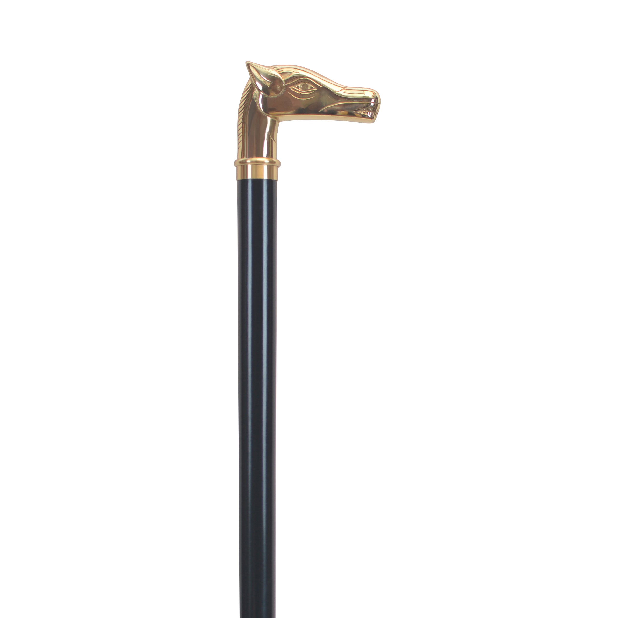 Brass Horse Walking Cane - Two Colors Available