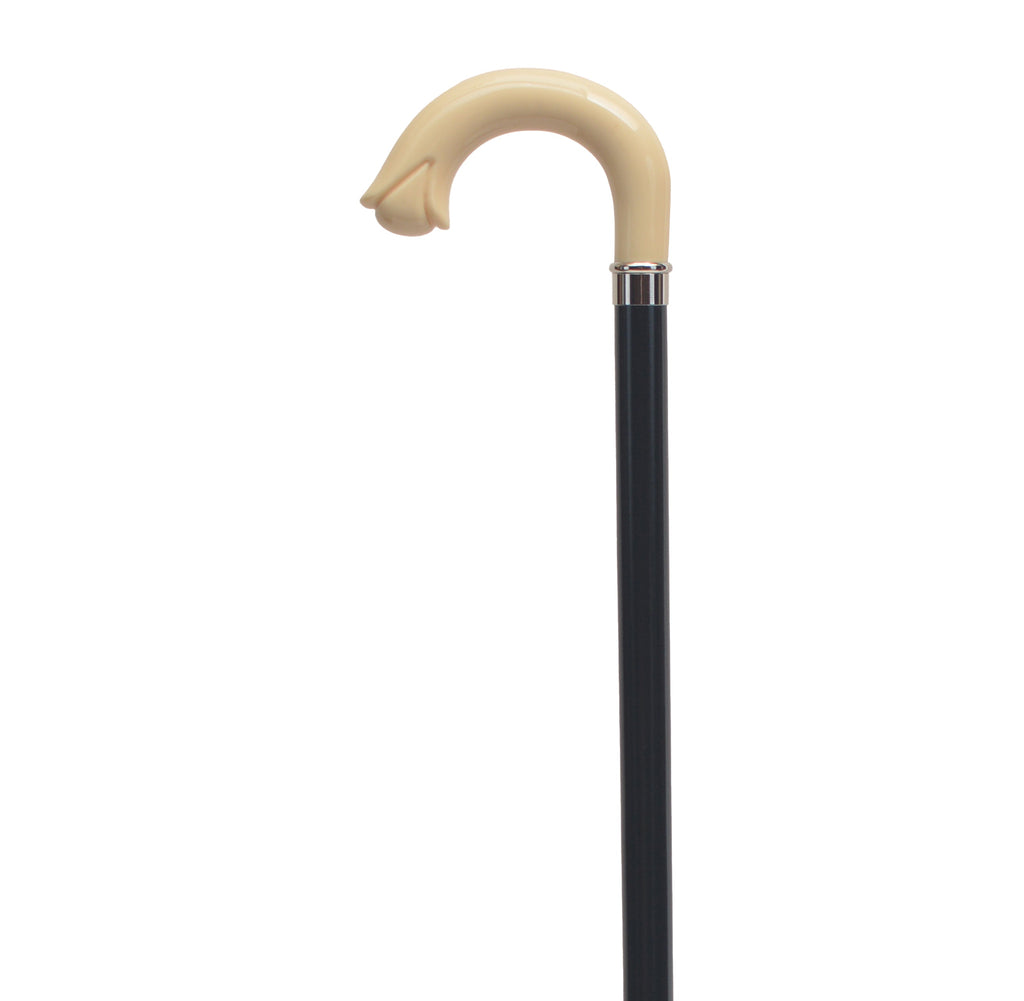 Carved Nose Crook Walking Cane