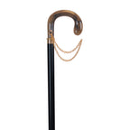 Decorative European Ladies Crook Handle With Gold Chain