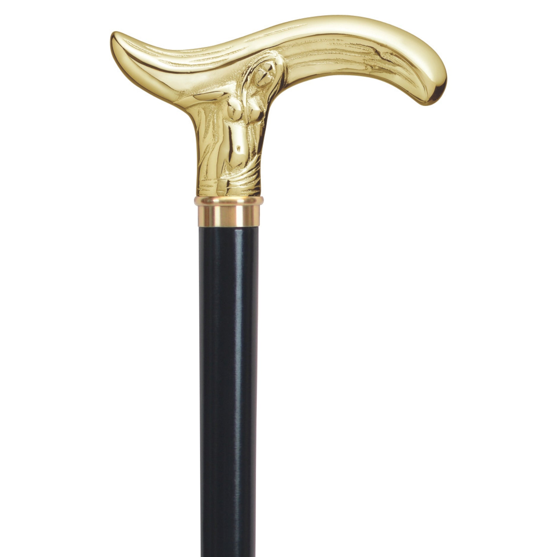 Fair Maiden- Brass Walking Cane