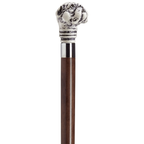 Bull Dog Scrimshaw Walking Cane- Two Colors Available