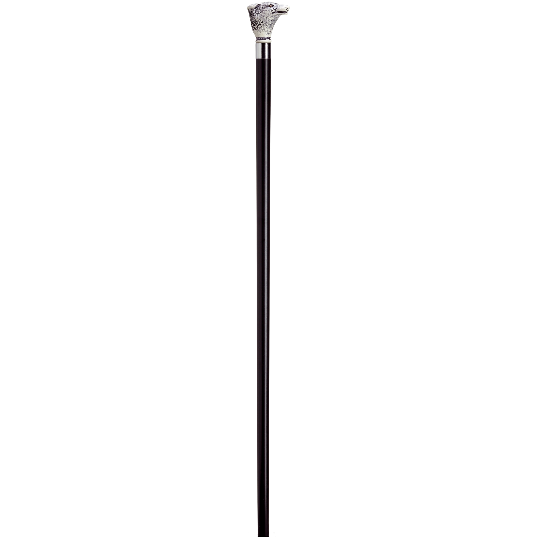Fox Head Scrimshaw Walking Cane - Two Colors Available