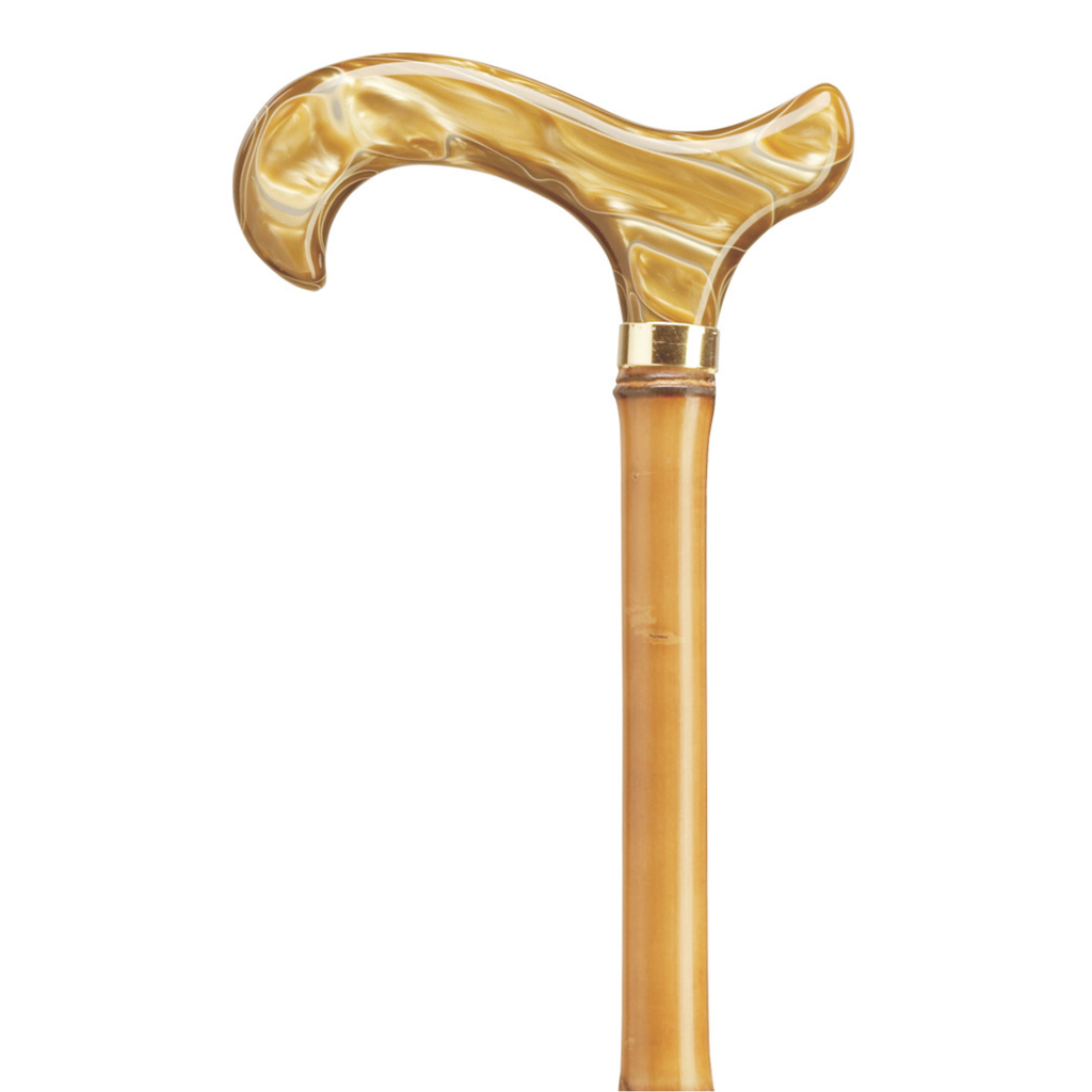Golden Marbleized Derby Cane - Acrylic