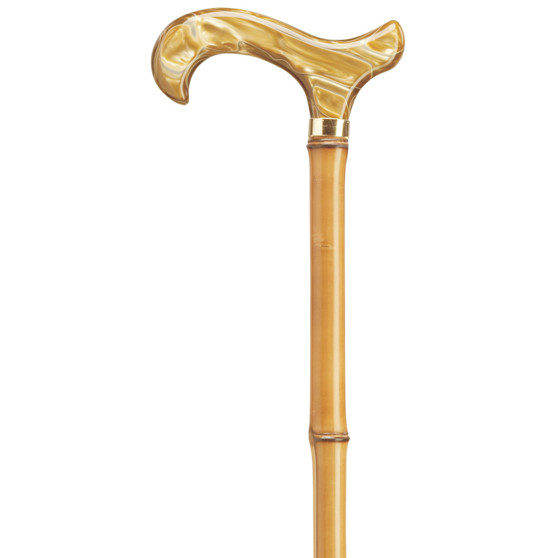 Golden Marbleized Derby Cane - Acrylic