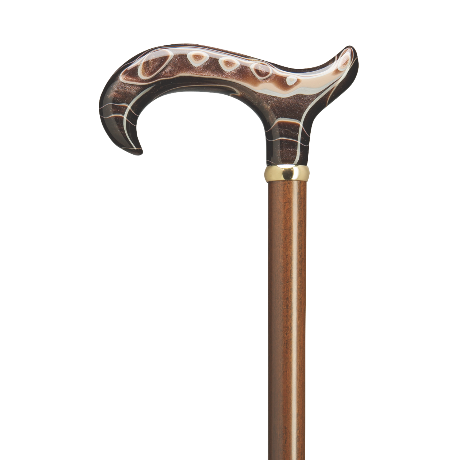 Brown Swirl Derby Cane