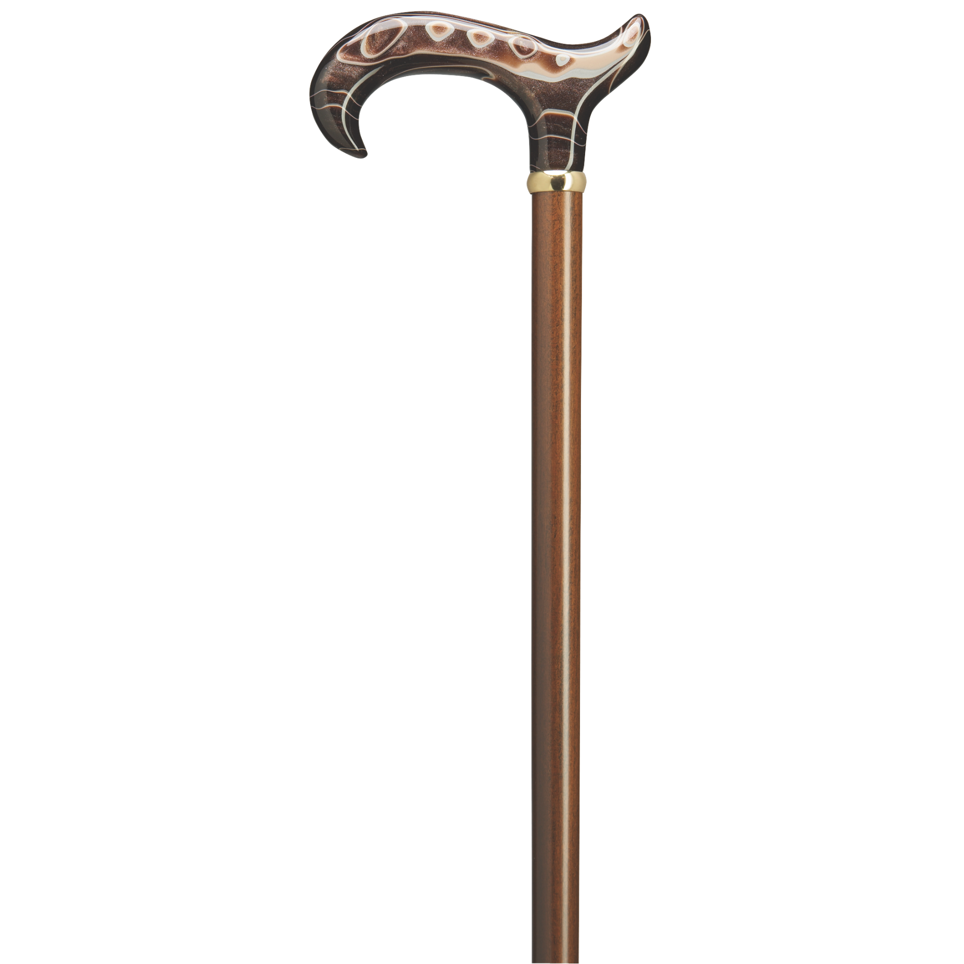 Brown Swirl Derby Cane