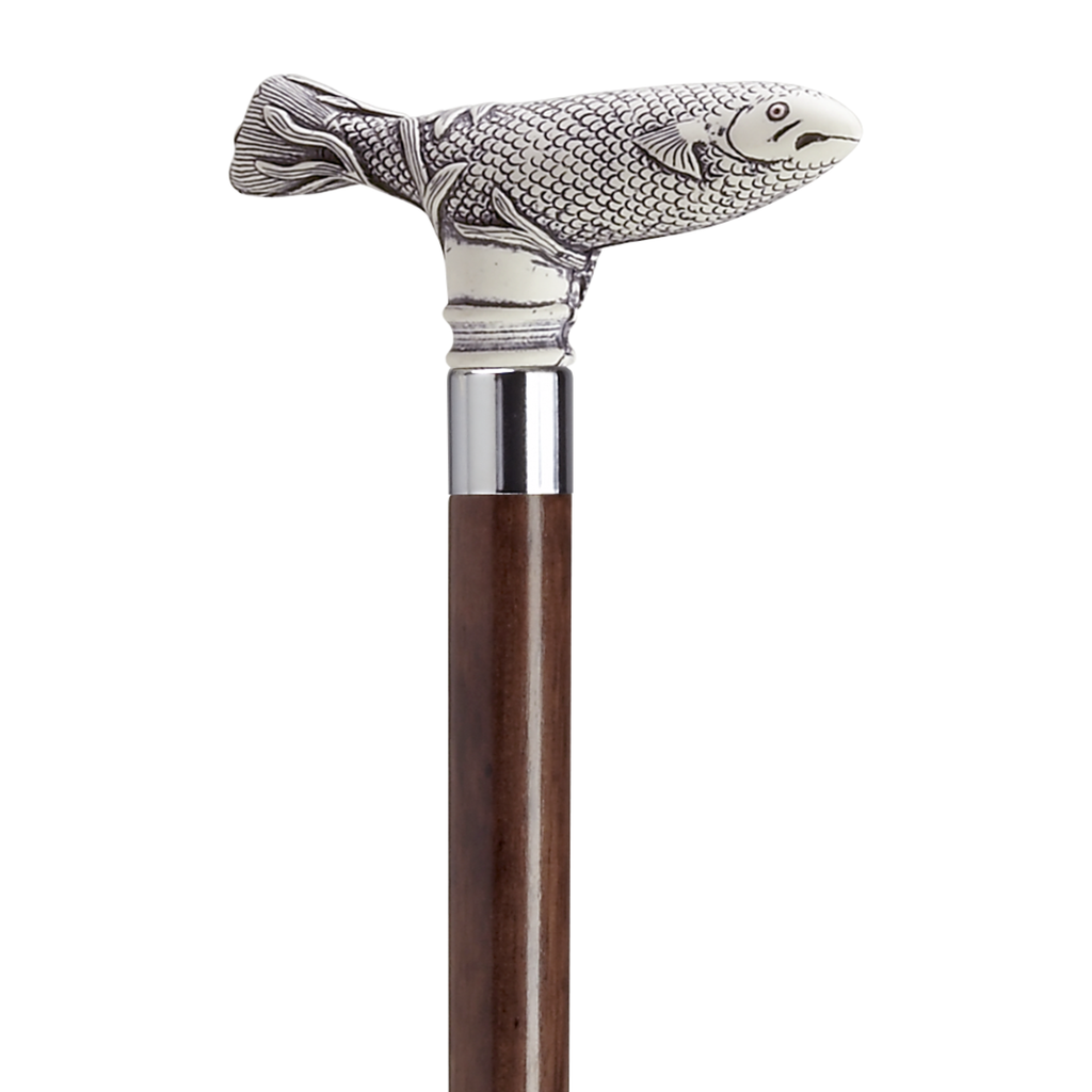 Antique Scrimshaw Fish Derby Handle