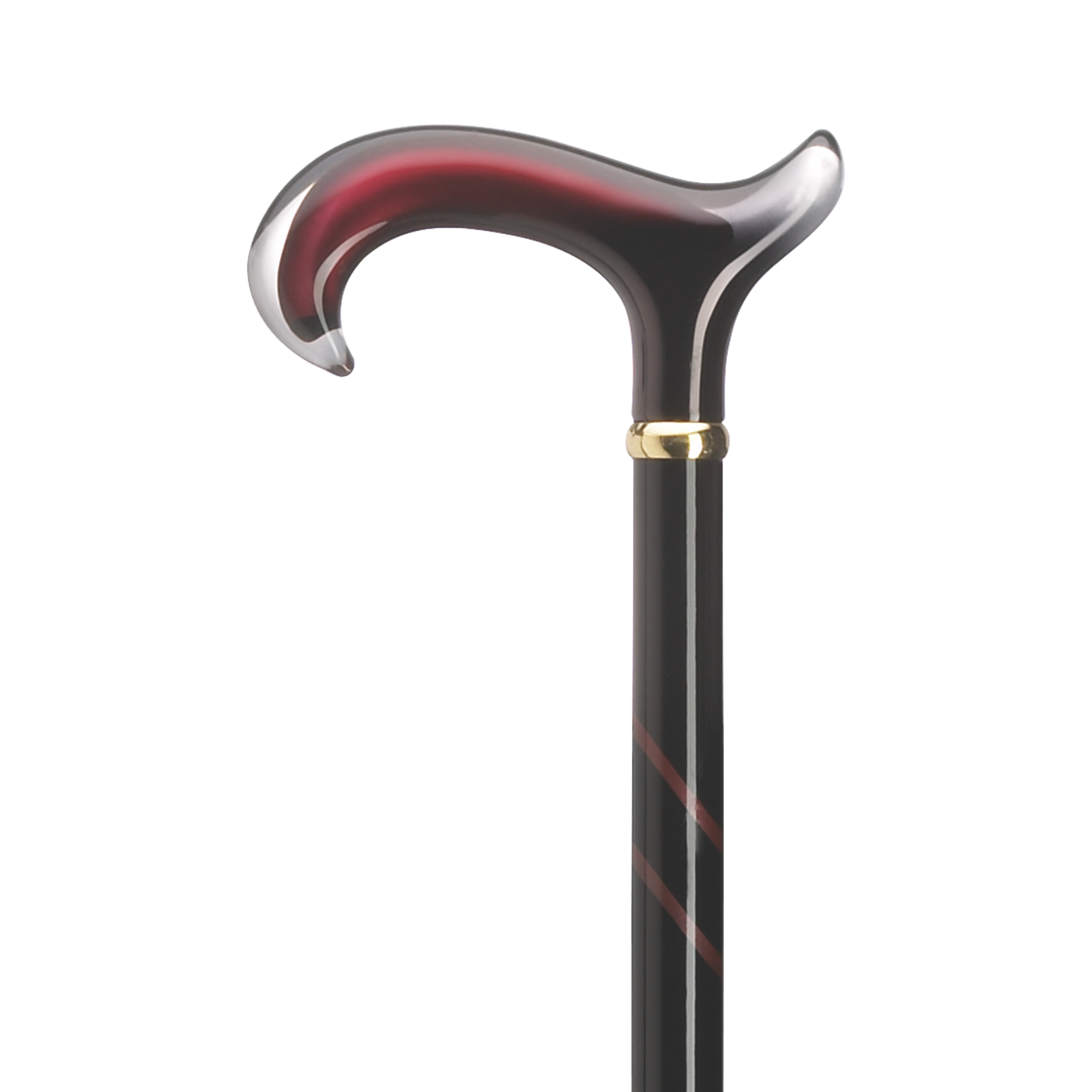 Burgundy Splash Derby Walking Cane - Harvy Canes