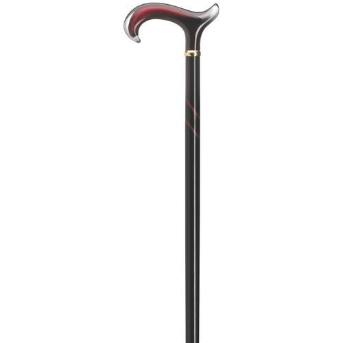 Burgundy Splash Derby Walking Cane - Harvy Canes