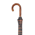 Highland tartan umbrella with natural congo handle