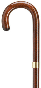 Ladies Crook Handle With Accent Band-Snakewood