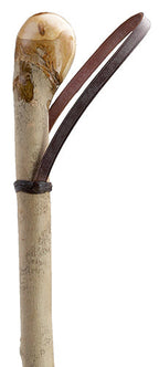 Natural Ash Walking Stick - Leather Loop