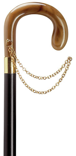 Decorative European Ladies Crook Handle With Gold Chain