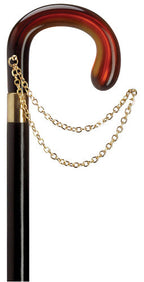 Decorative European Ladies Crook Handle With Gold Chain