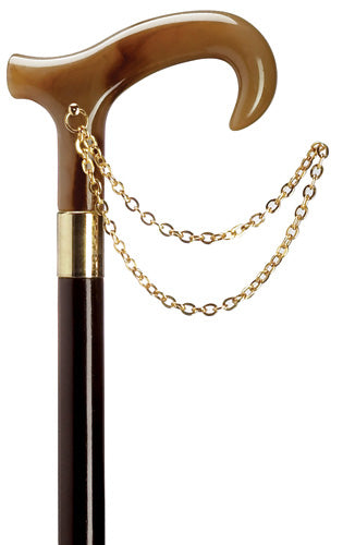 Derby Cane With Gold Chain-Petite