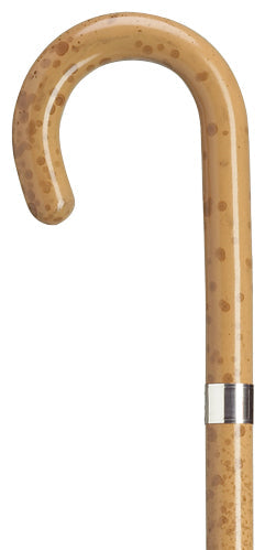 Ladies Crook Handle Cane With Accent Band