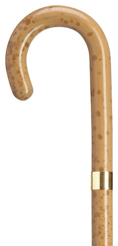 Ladies Crook Handle Cane With Accent Band