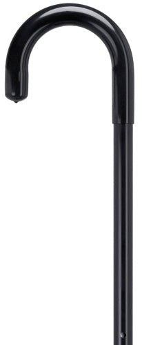 Crook Cane Black - Adjustable Aluminum