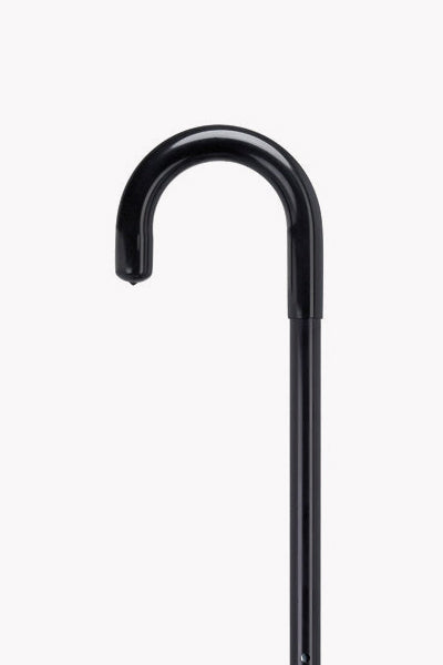 Crook Cane Black - Adjustable Aluminum